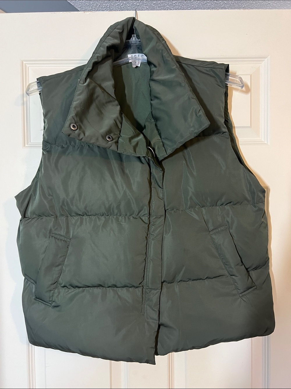 TCEC Olive Green Quilted Puffer Vest